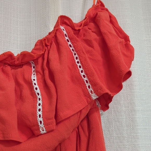 Red Ruffled Jumpsuit - Picture 9 of 16